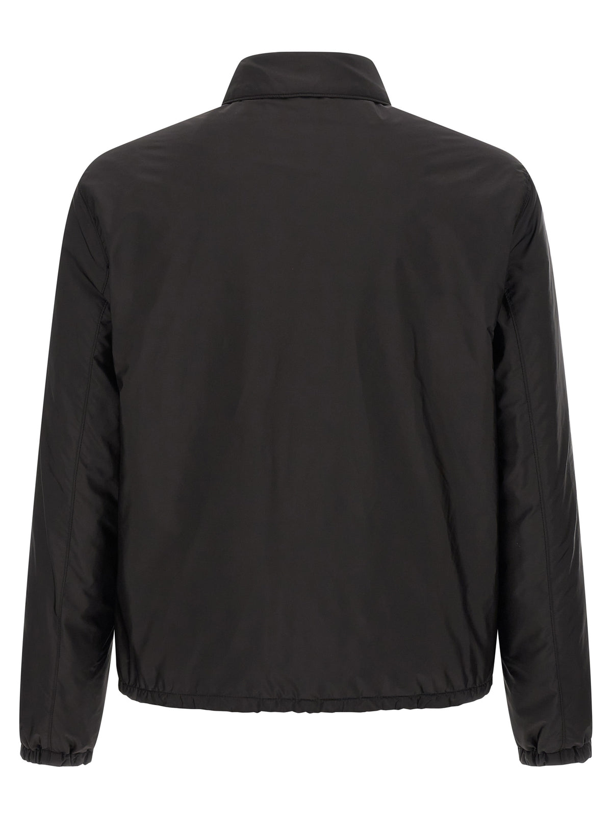 Black Recycled Polyamide Full-Length Jacket