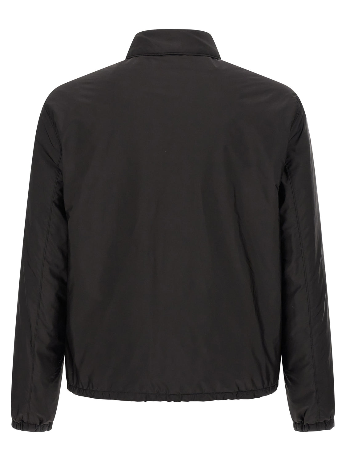 Black Recycled Polyamide Full-Length Jacket