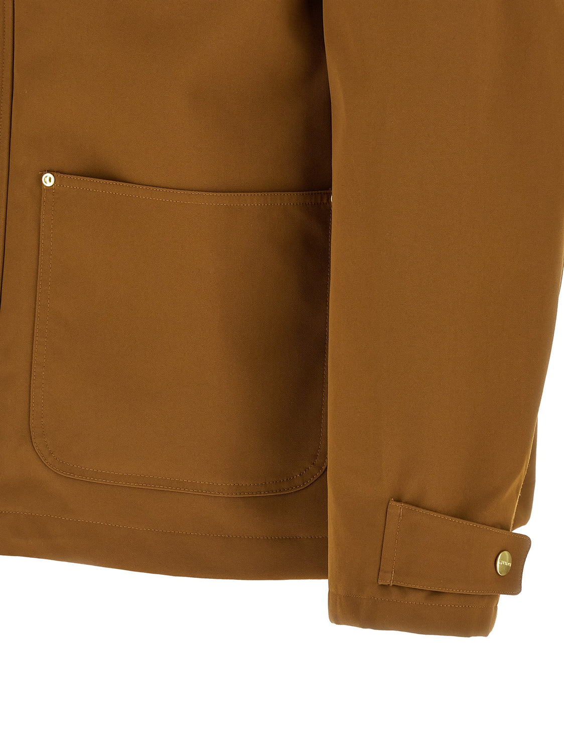 Brown Nylon Full-Length Jacket