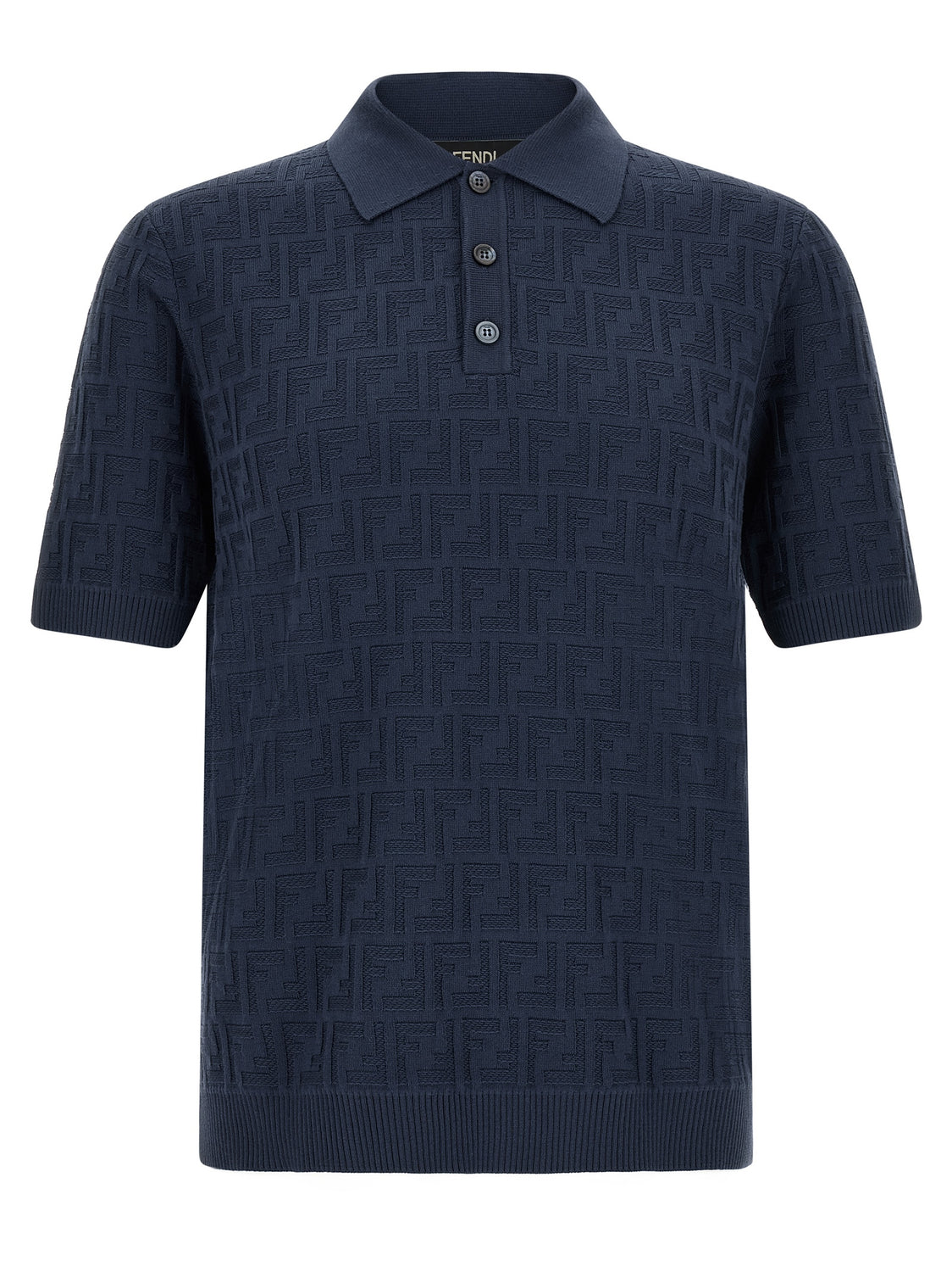 Blue Cotton Polo Shirt