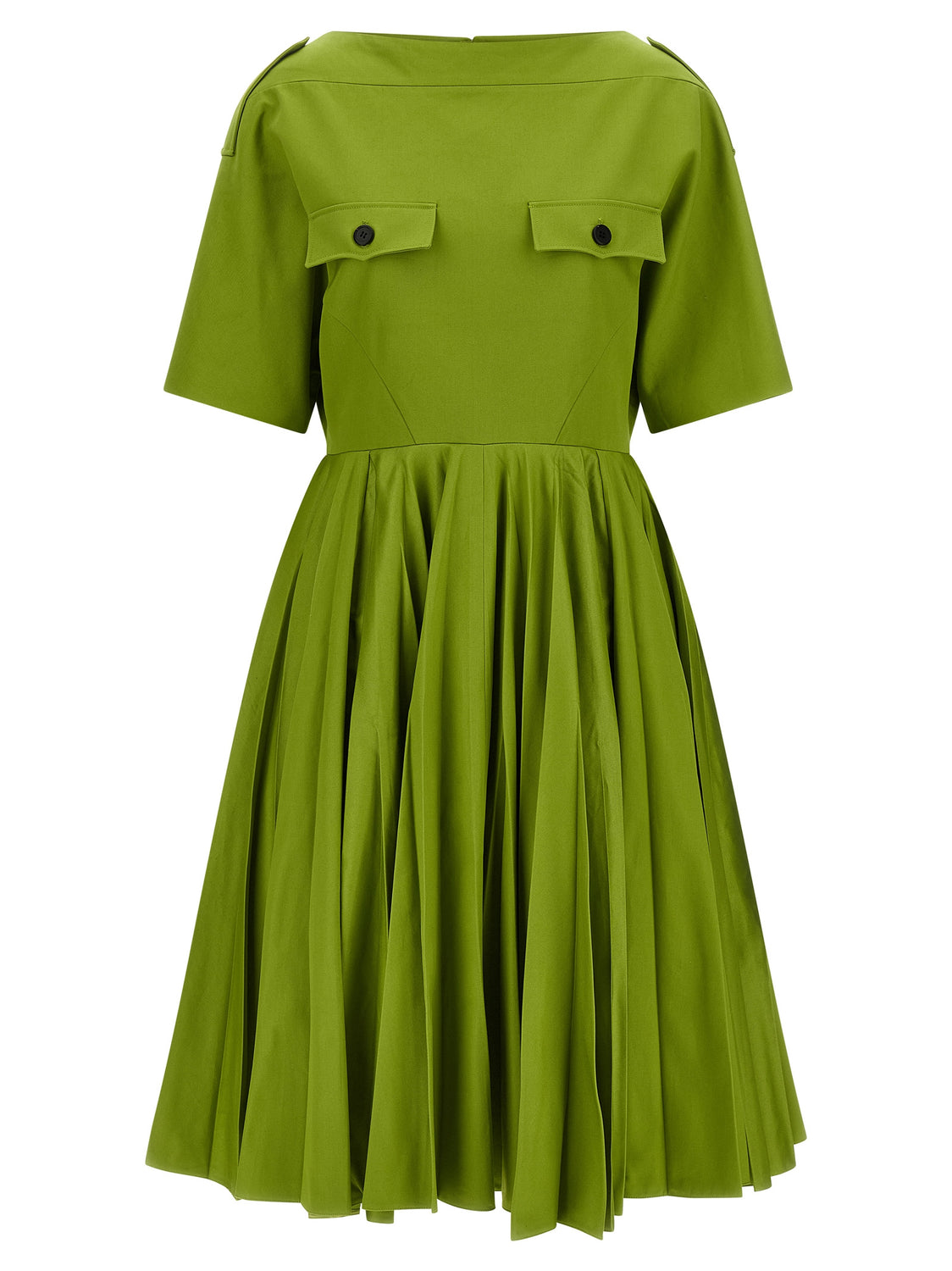 Bicolor Cotton Casual Dress
