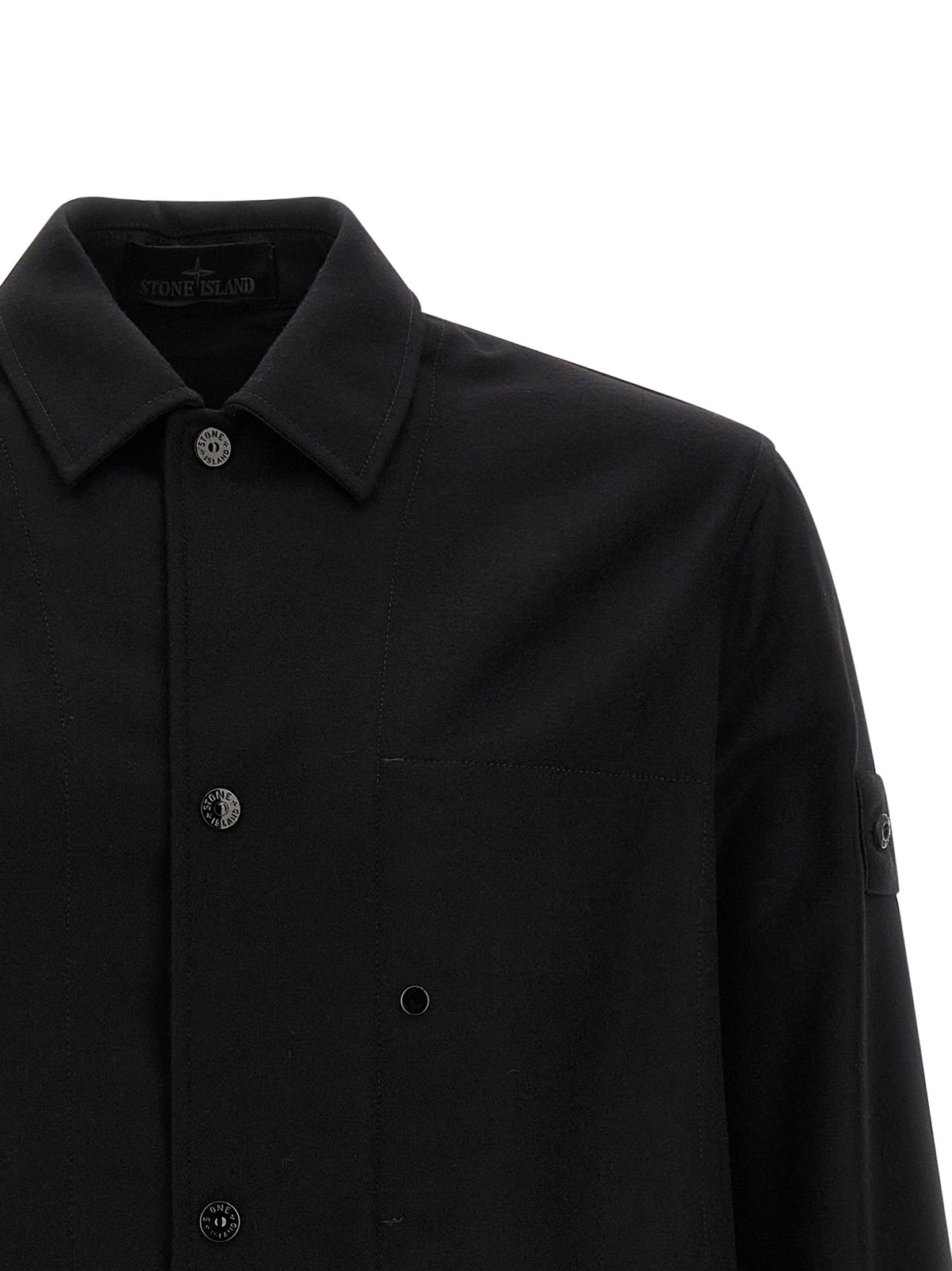 Black Virgin Wool Blouse