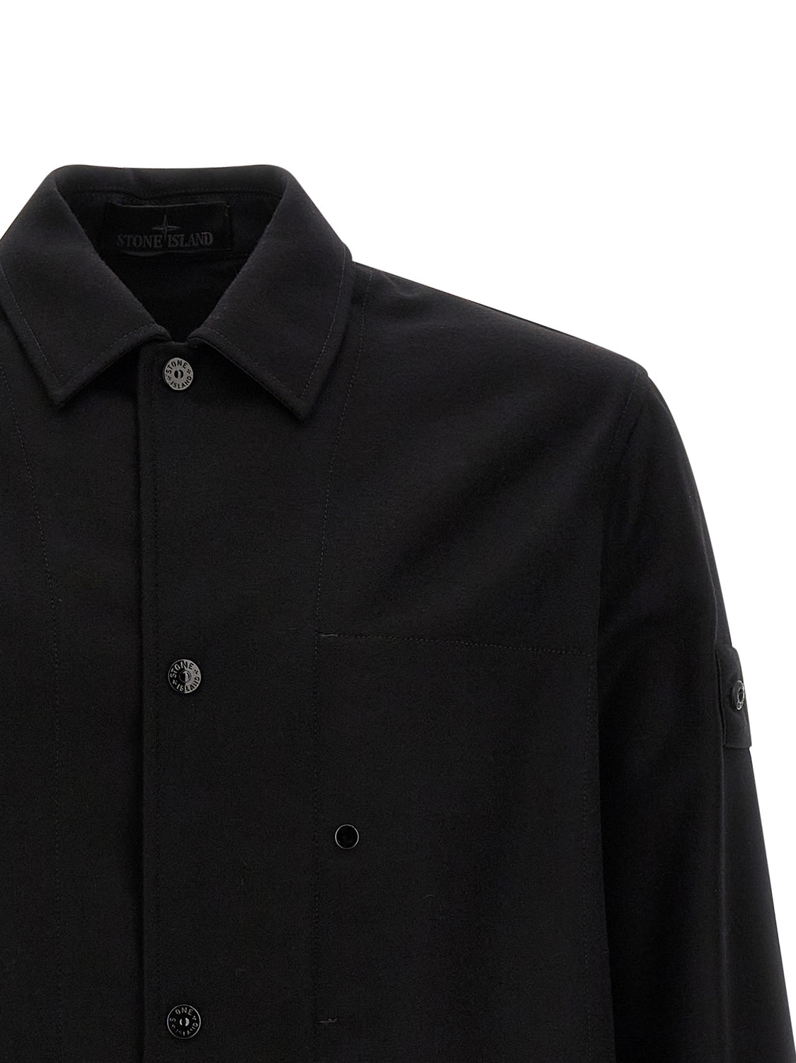 Black Virgin Wool Blouse