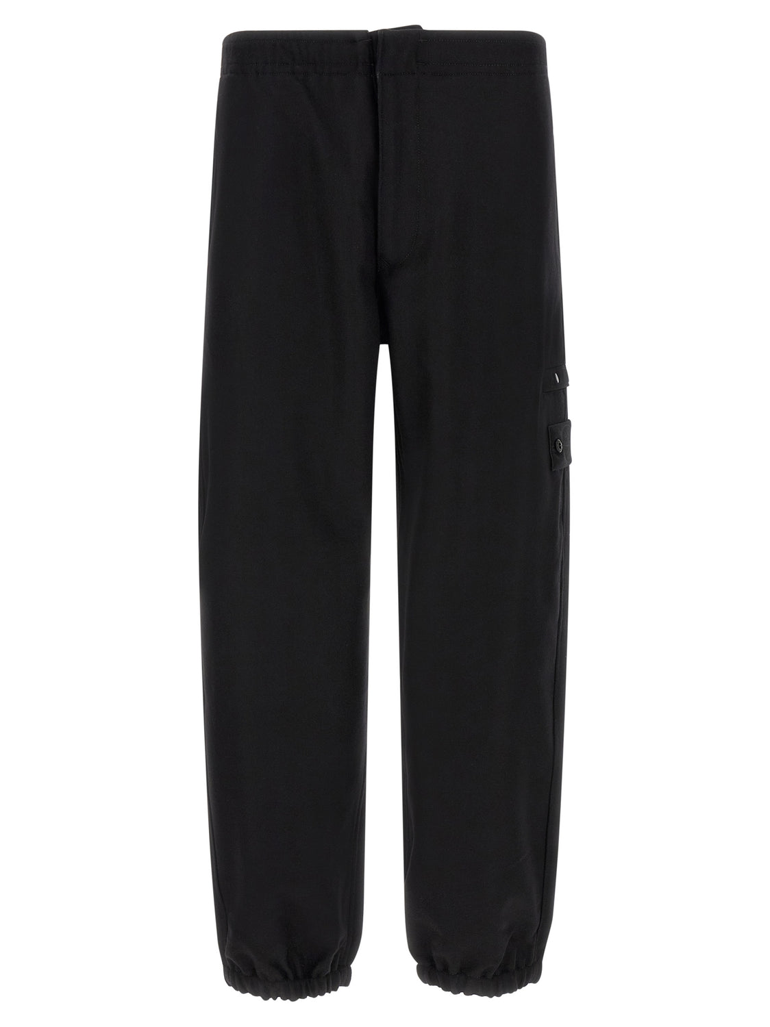 Black Virgin Wool Cargo Pants