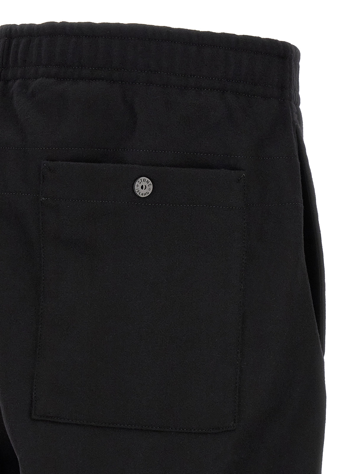 Black Virgin Wool Cargo Pants