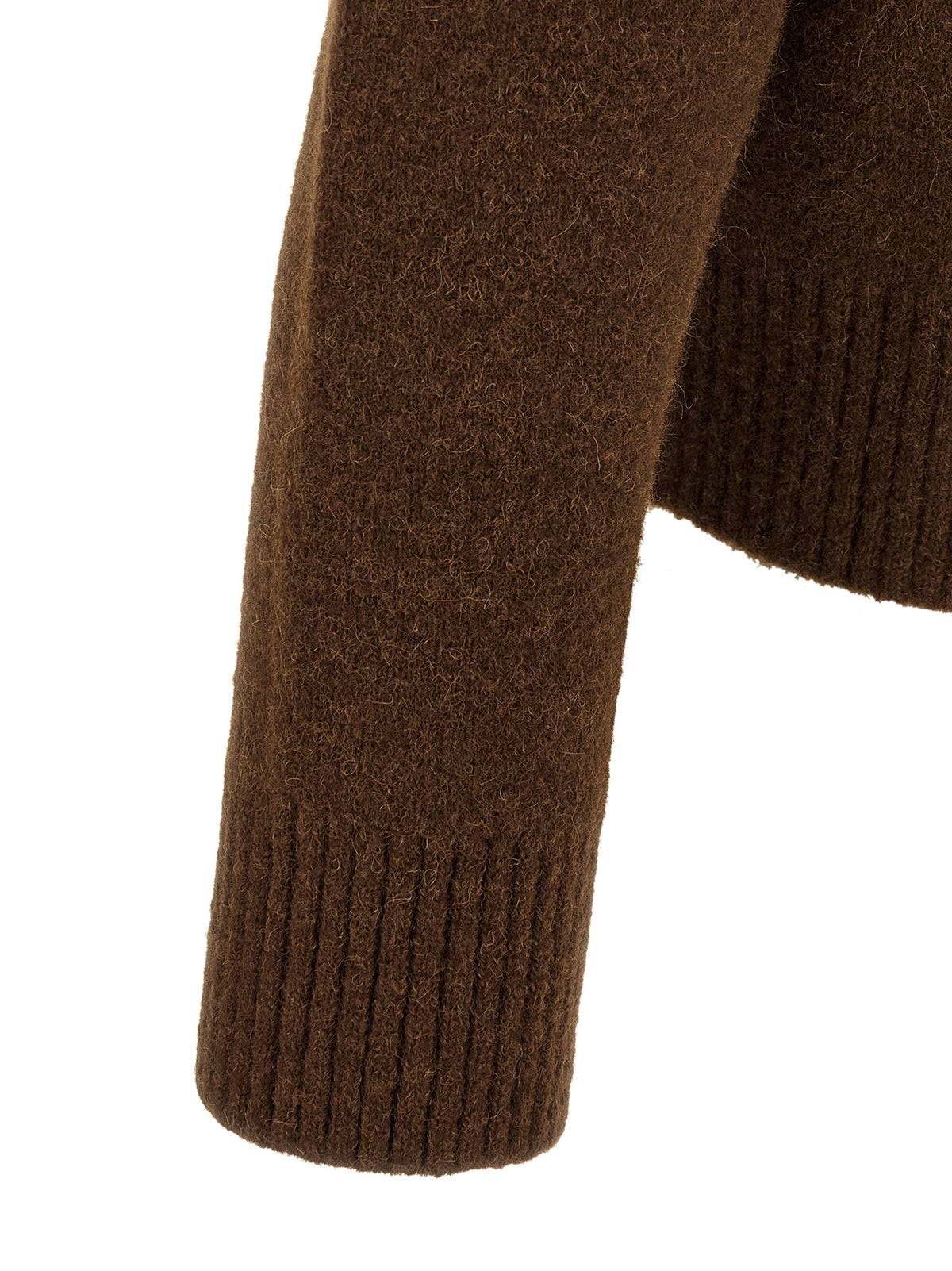 Brown Alpaca Leather Polo Shirt