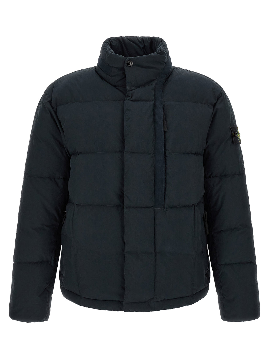 Blue Cotton Full-Length Jacket