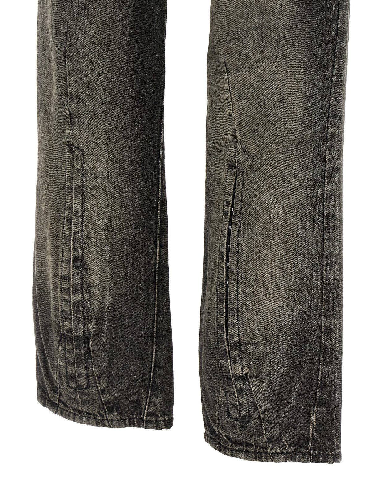 Black Cotton Straight-Leg Jeans