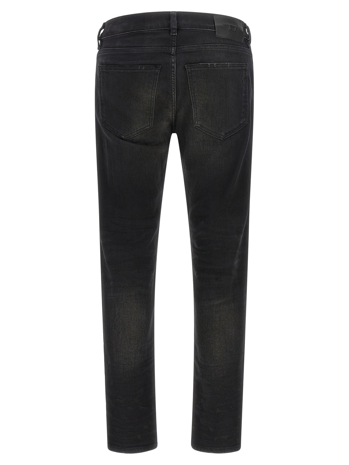 Black Cotton Tapered Jeans