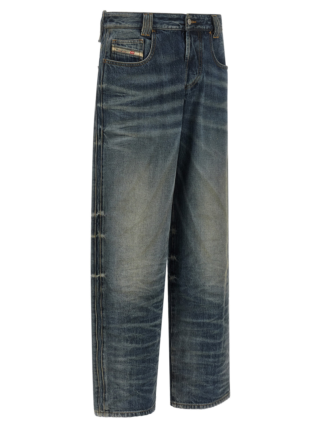 Blue Cotton Relaxed Fit Jeans
