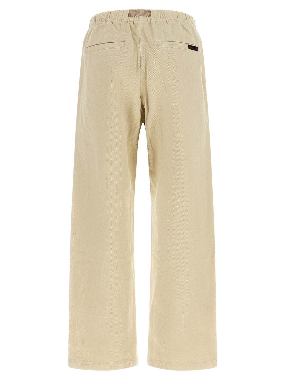 Beige Cotton Casual Pants