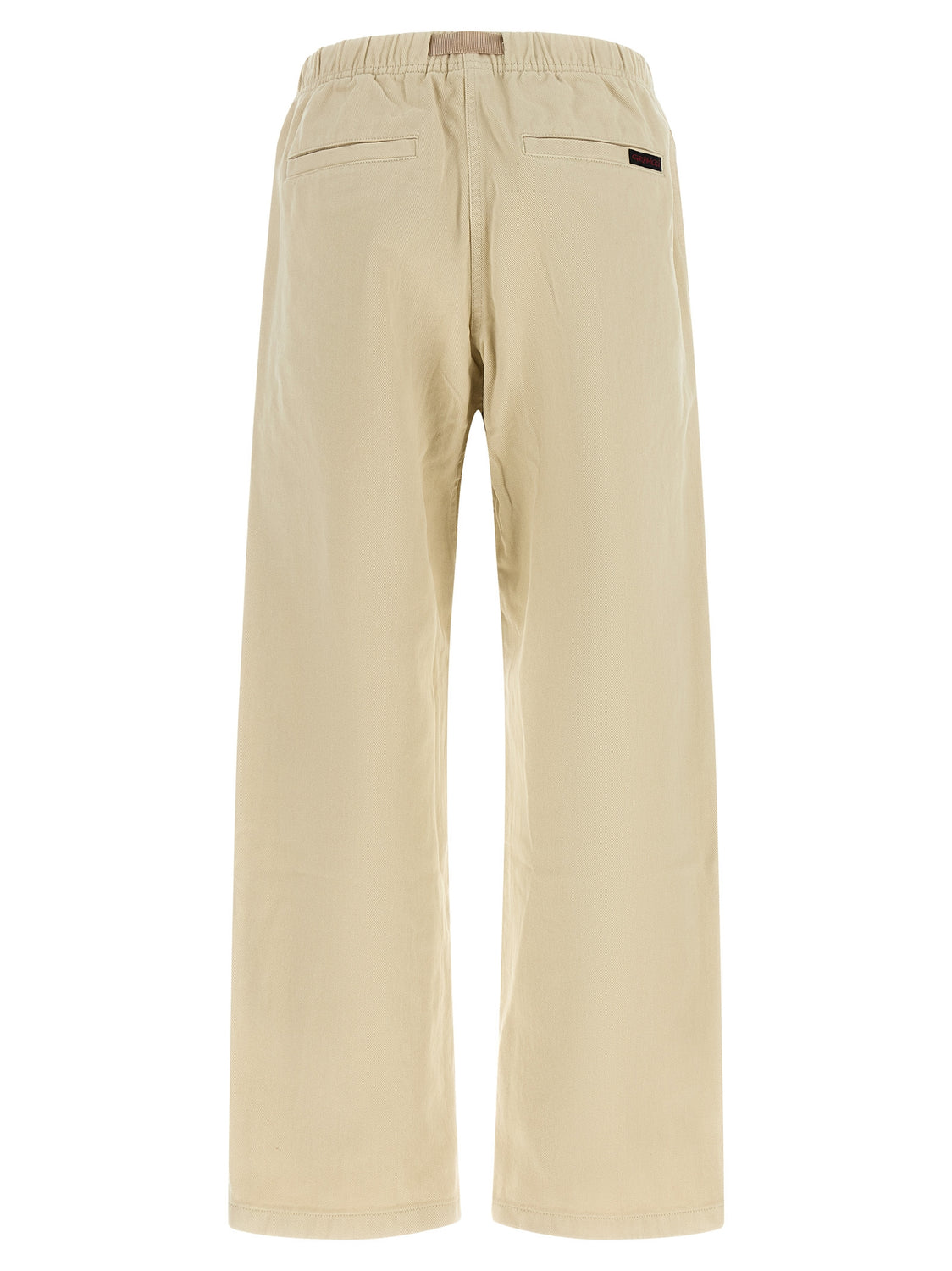 Beige Cotton Casual Pants