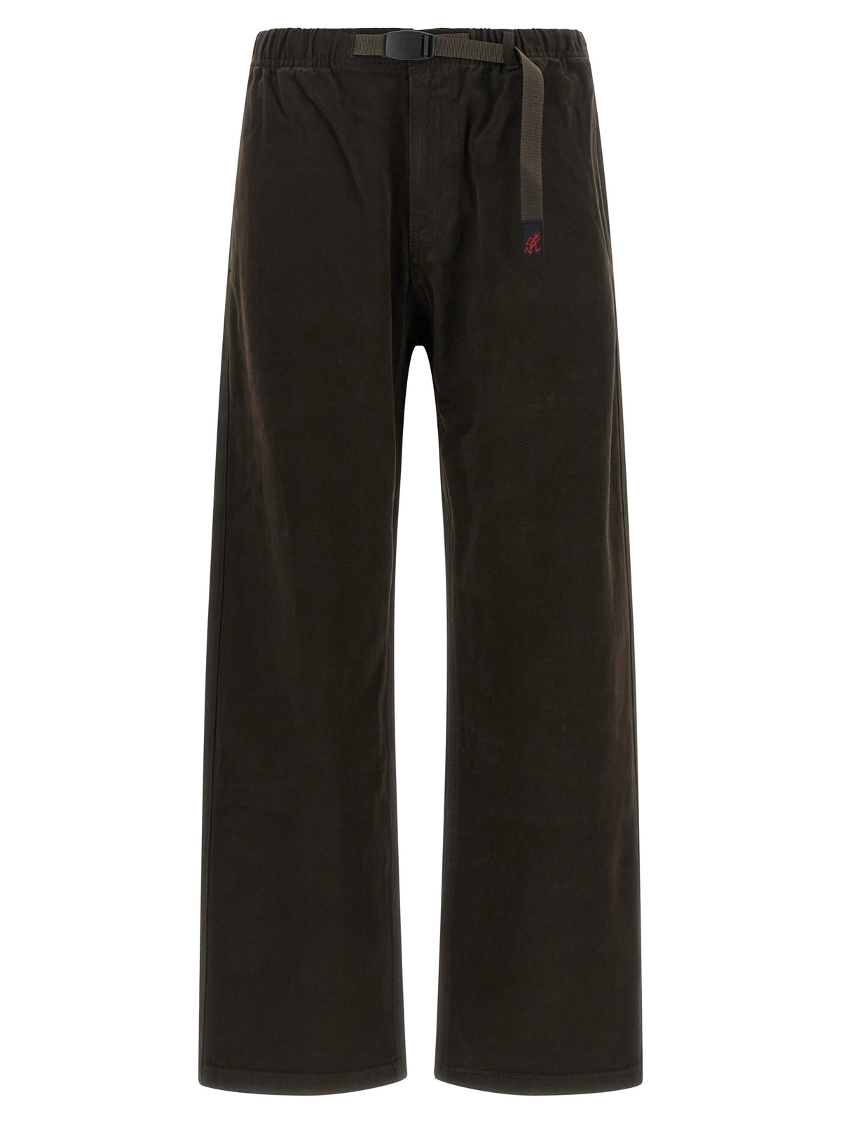 Brown Cotton Casual Pants