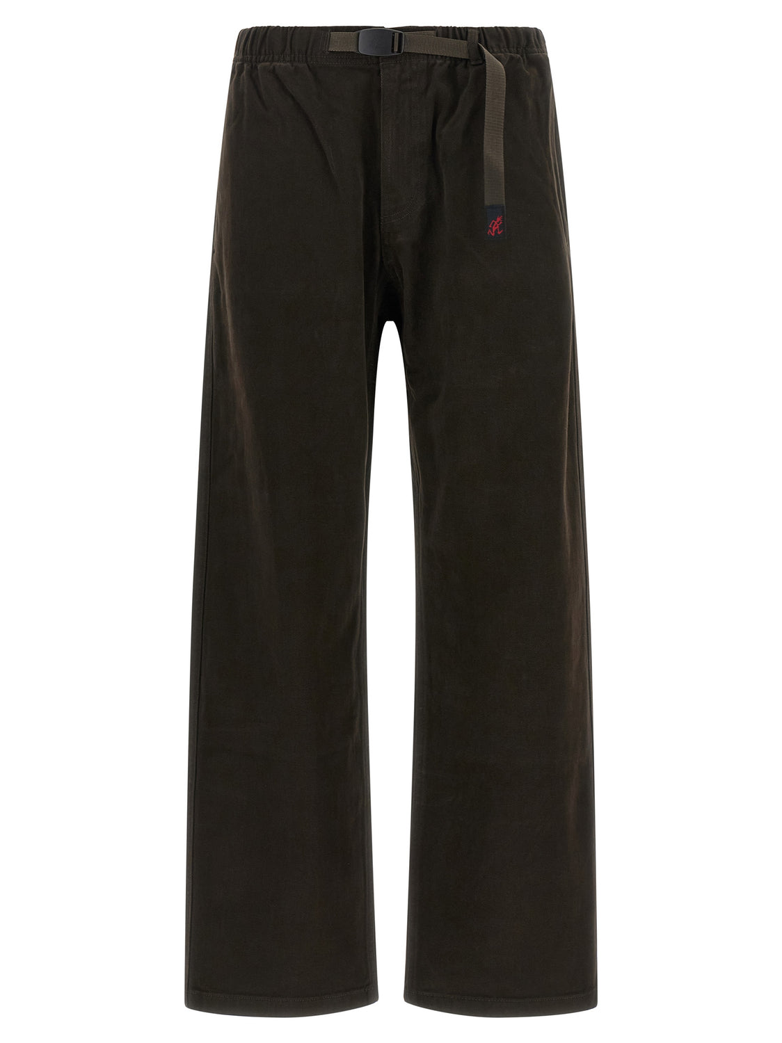 Brown Cotton Casual Pants