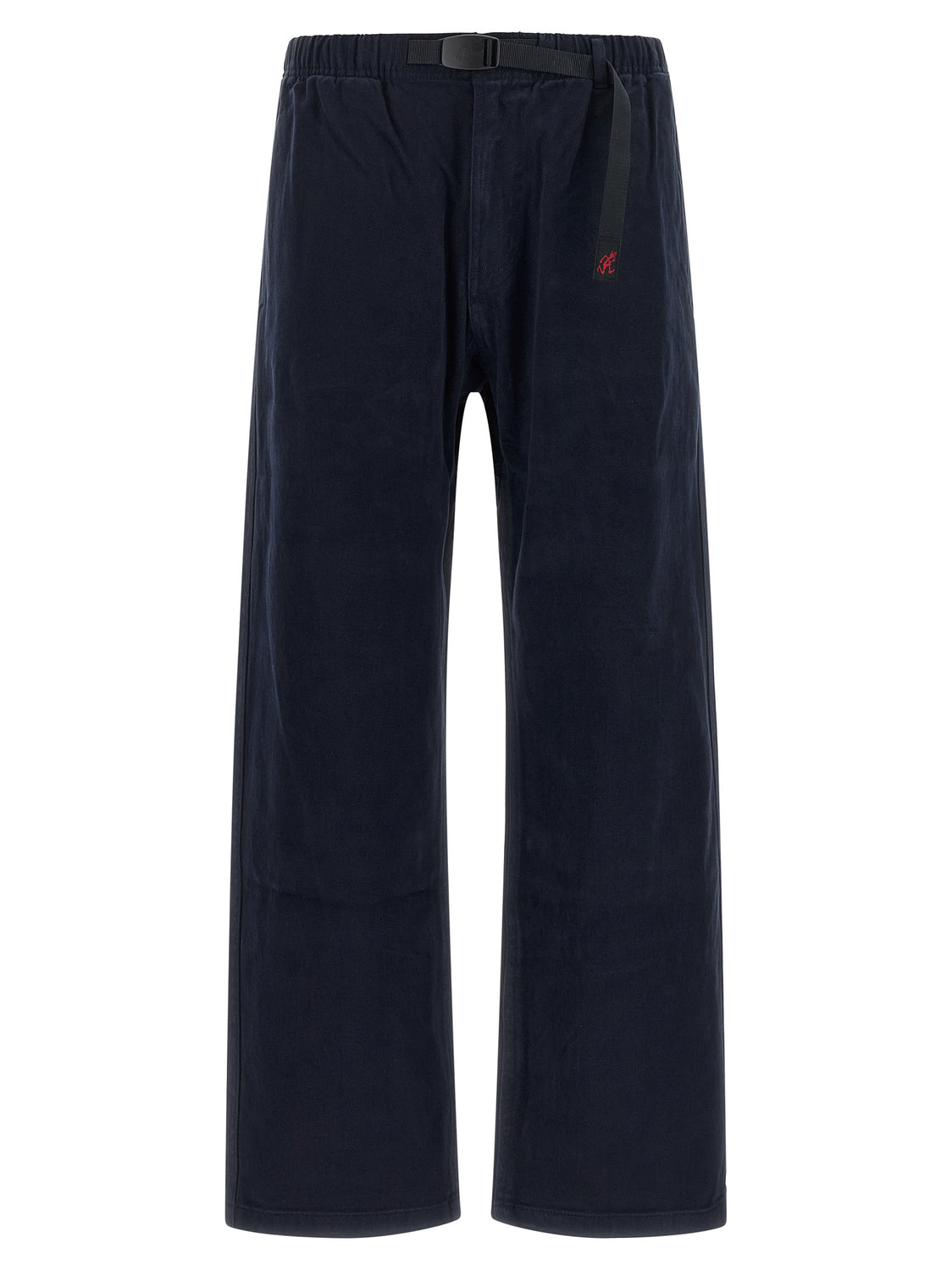Blue Cotton Casual Pants