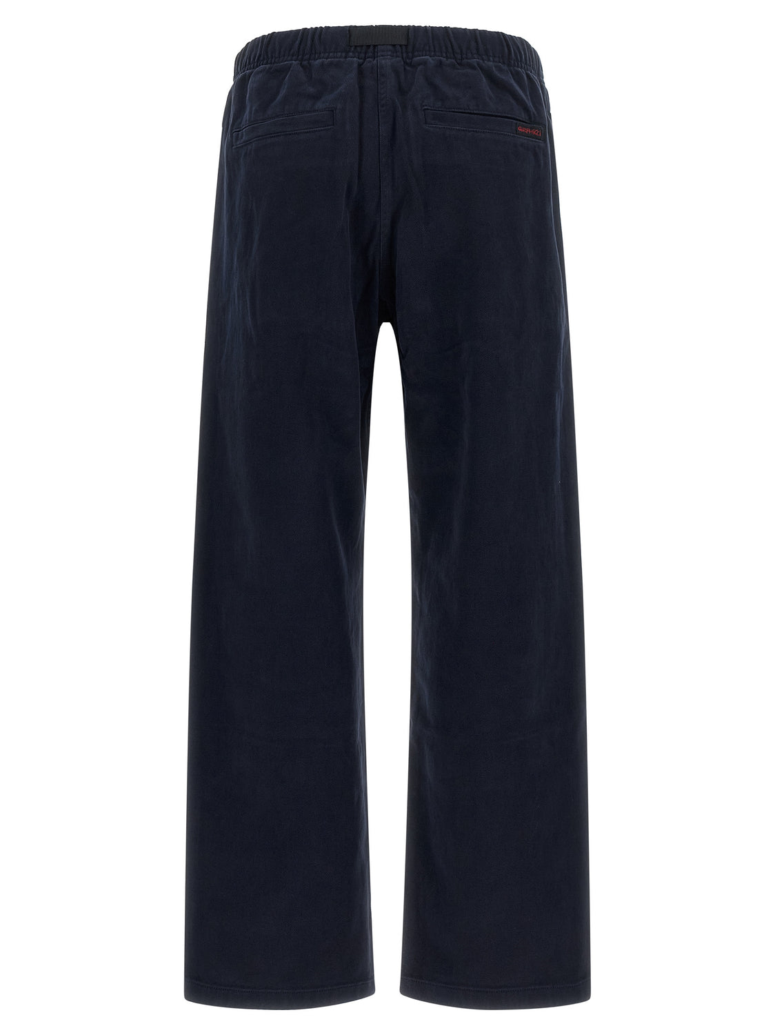 Blue Cotton Casual Pants