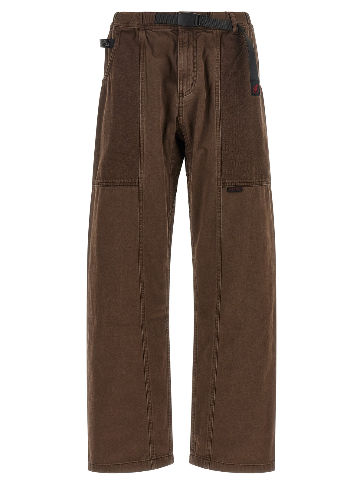 Brown Cotton Casual Pants