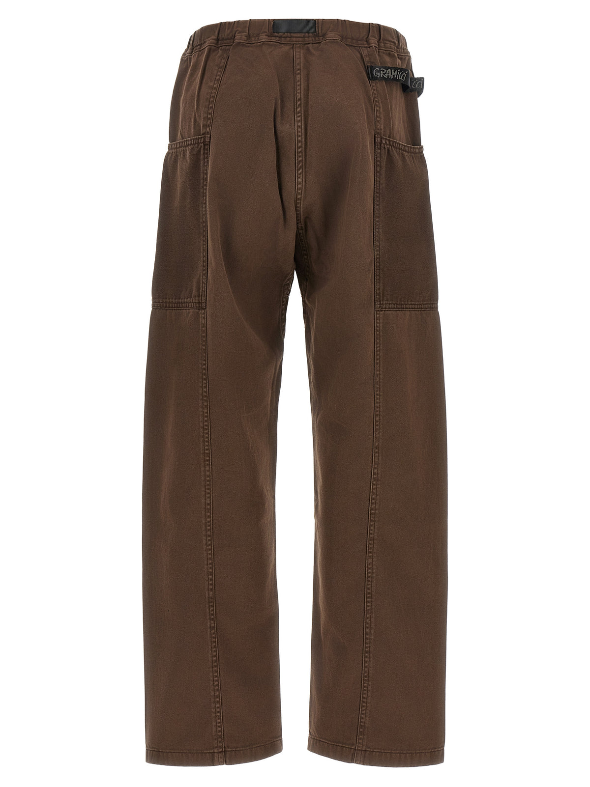 Brown Cotton Casual Pants