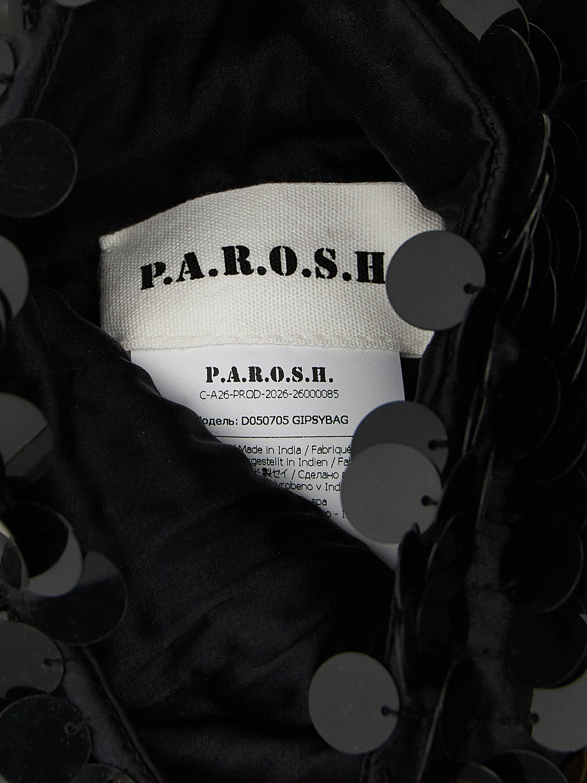 Black Polyamide Shoulder Bag