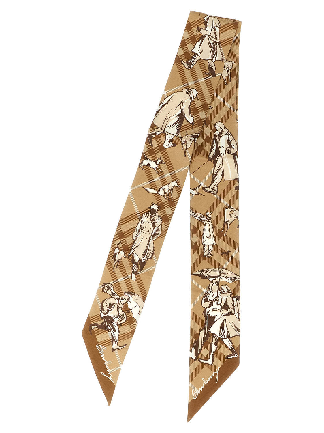 Beige Satin Foulard