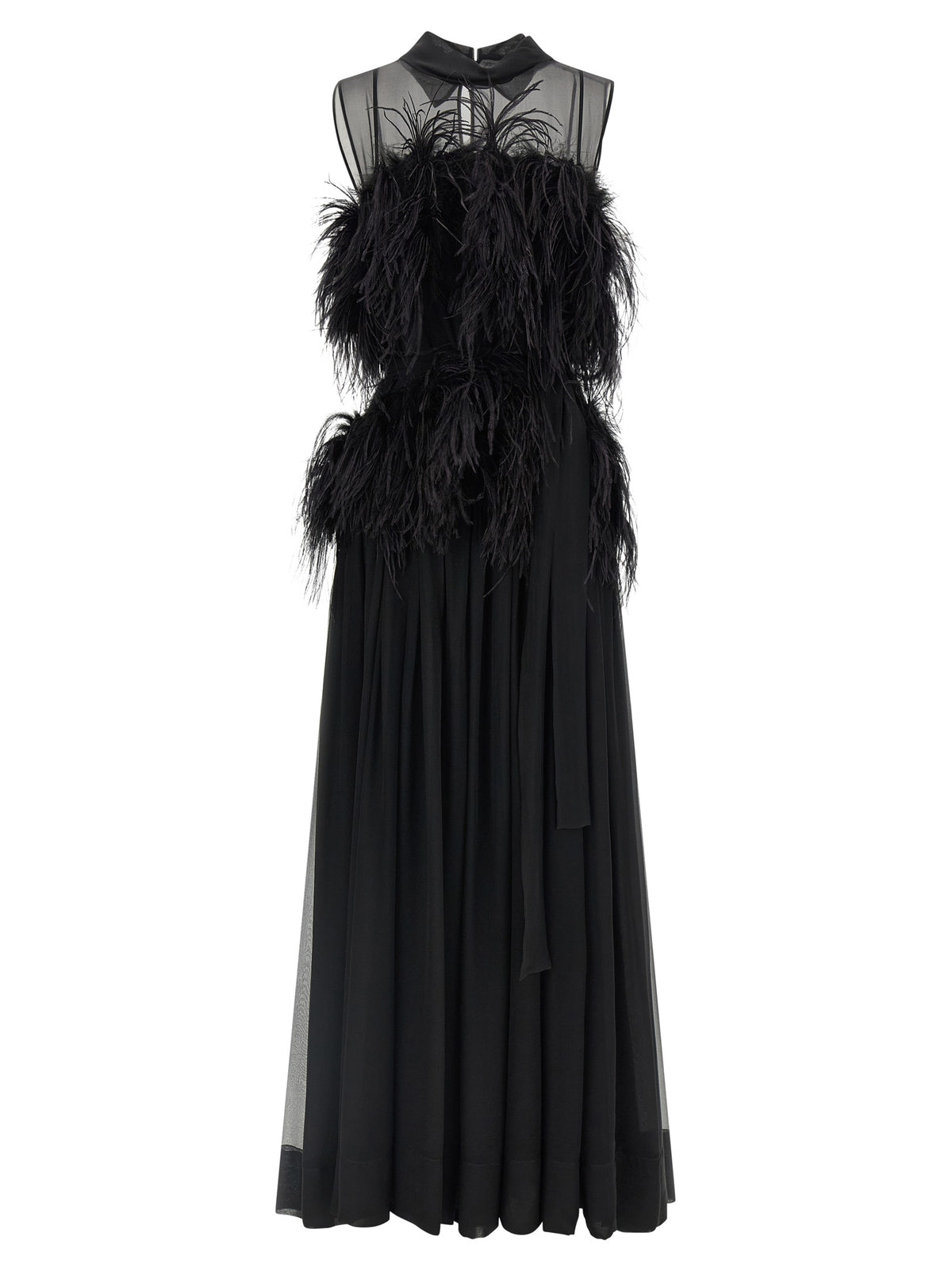 Black Silk Long Dress