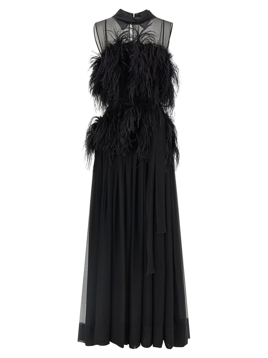Black Silk Long Dress