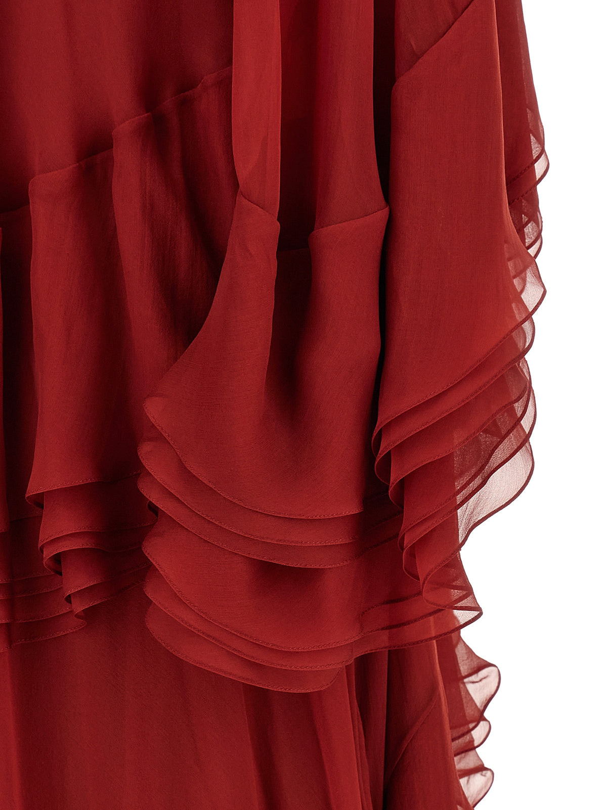 Bordeaux Silk Long Dress