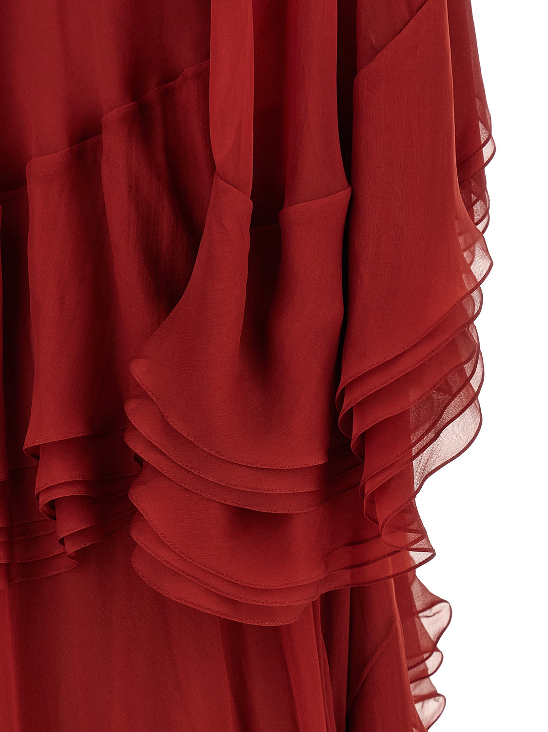 Bordeaux Silk Long Dress