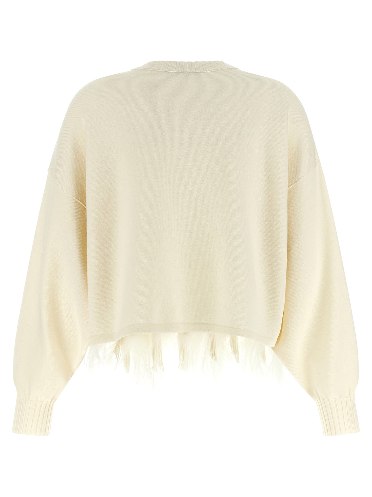 White Virgin Wool Cardigan