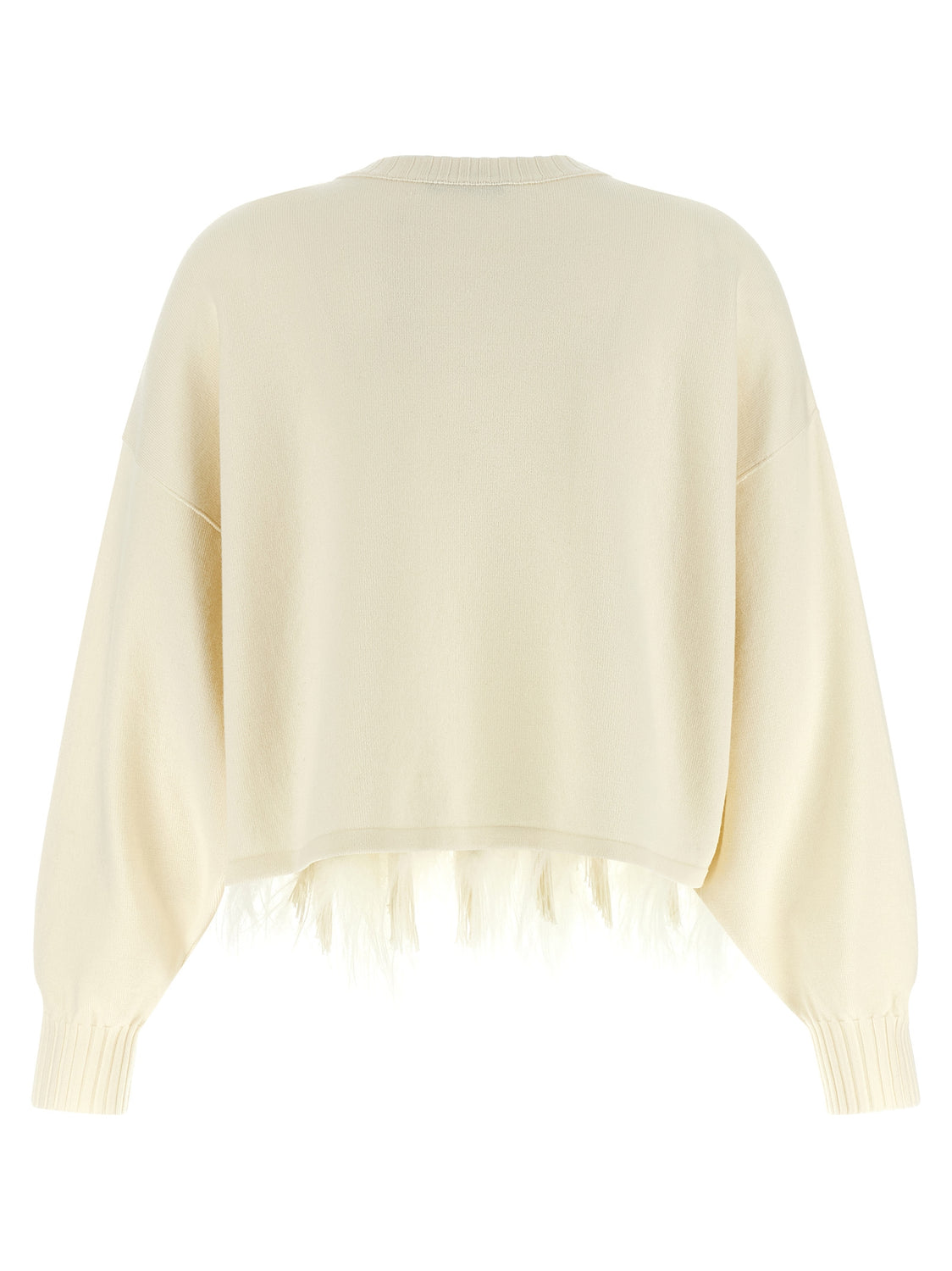 White Virgin Wool Cardigan