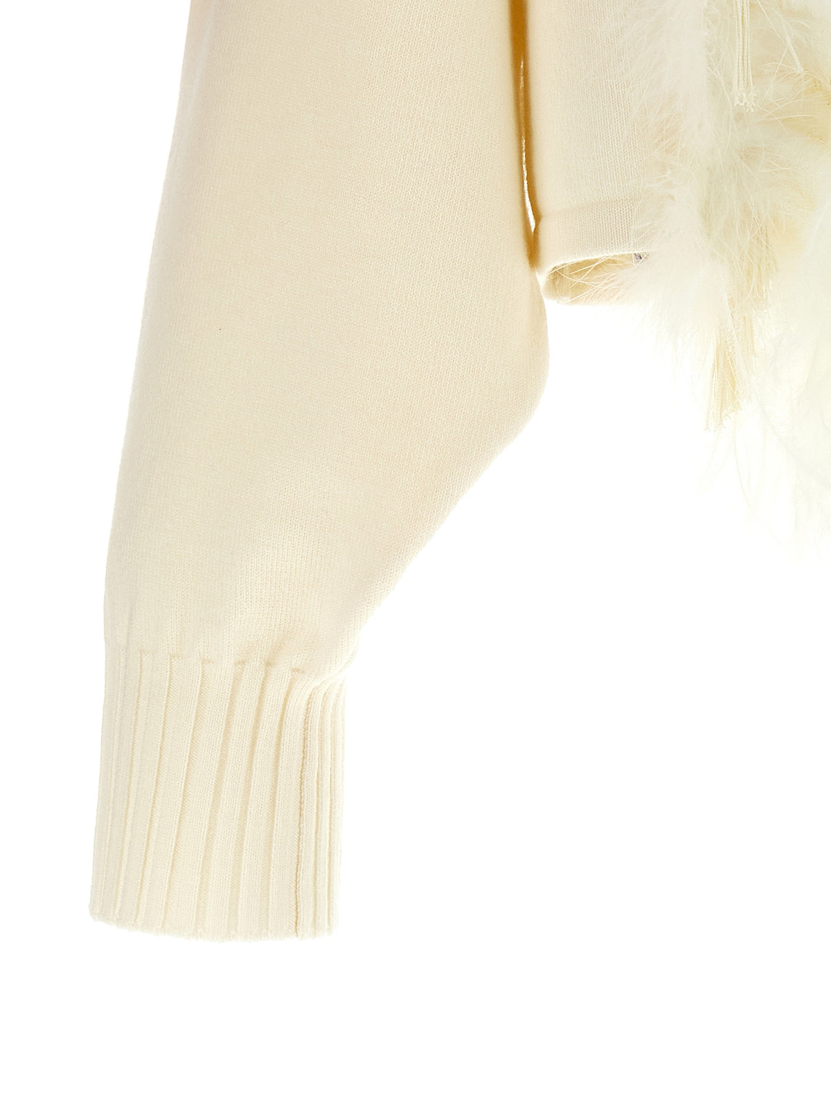 White Virgin Wool Cardigan