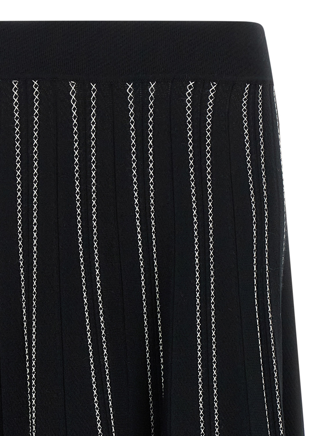 Black Viscose Midi Skirt