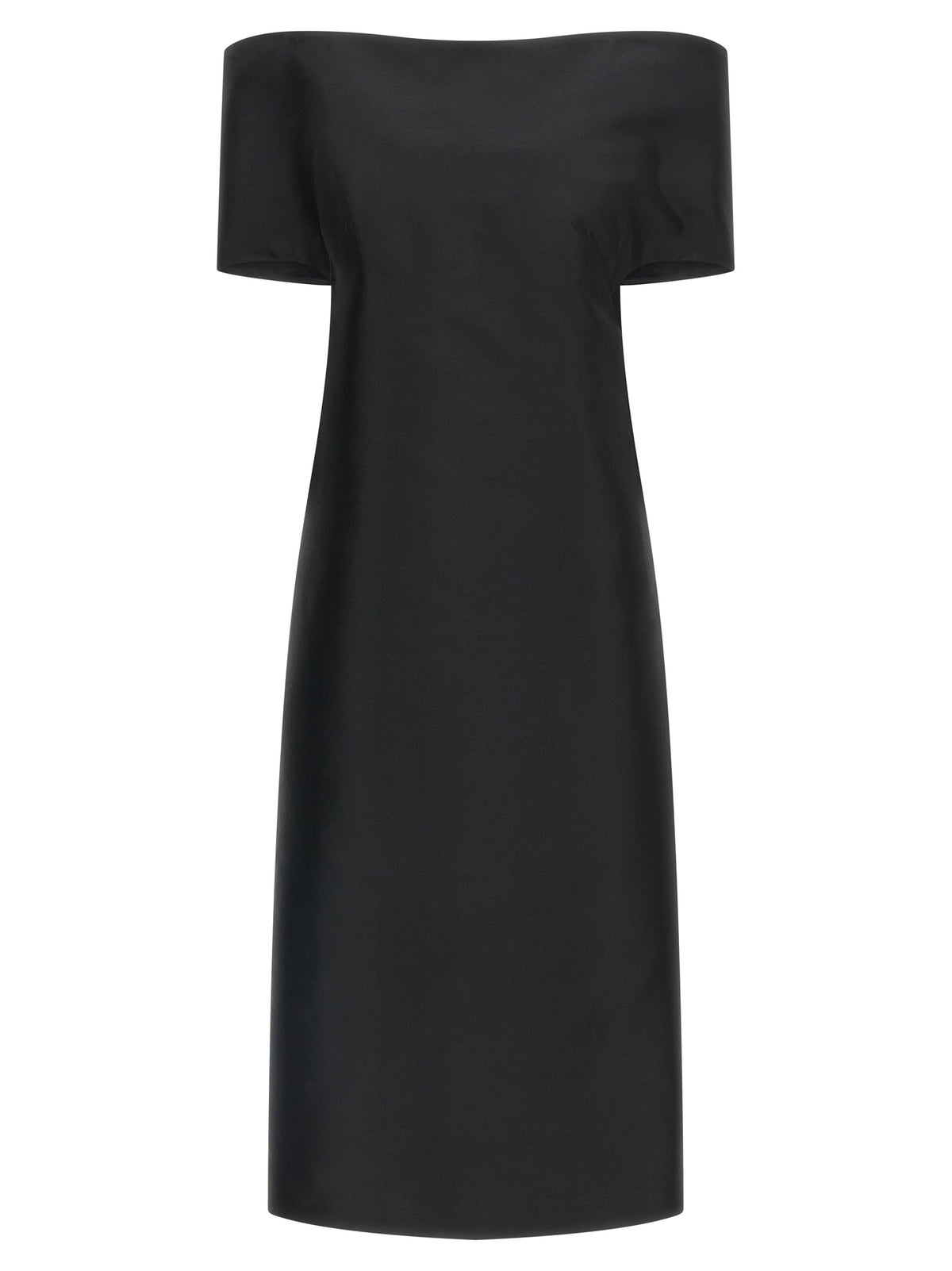 Black Silk Midi Dress