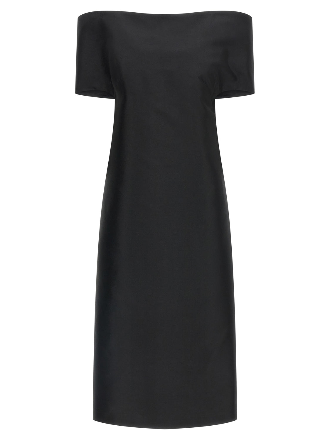 Black Silk Midi Dress