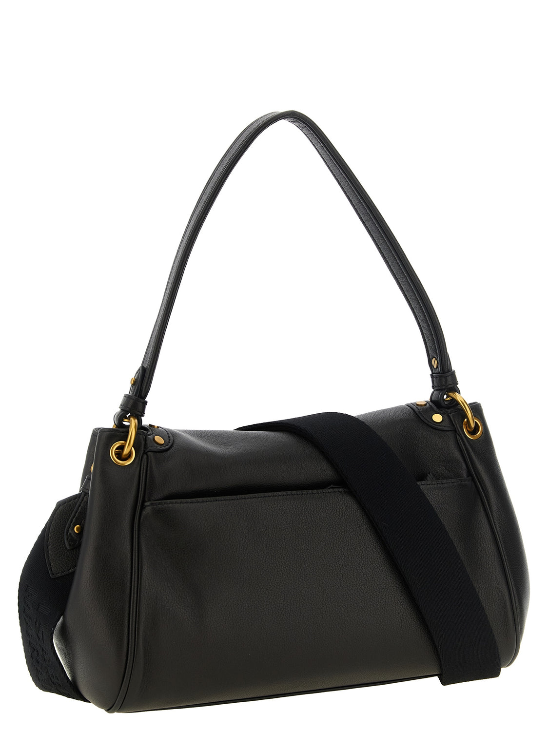 Black Lamb Leather Shoulder Bag