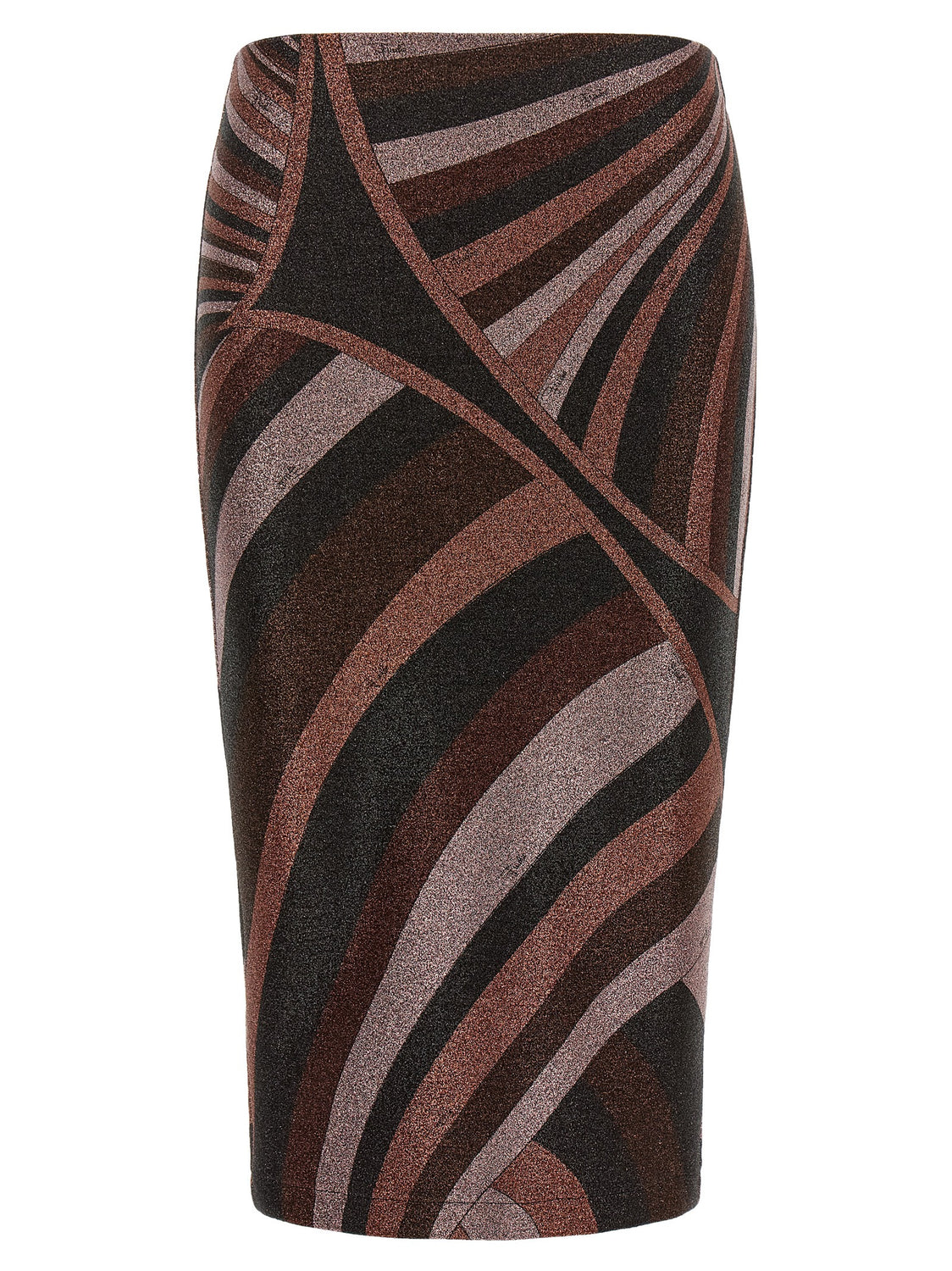 Bordeaux Polyamide Midi Skirt