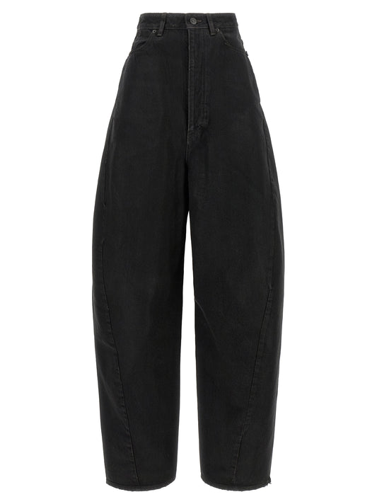 Black Cotton High-Waisted Jean