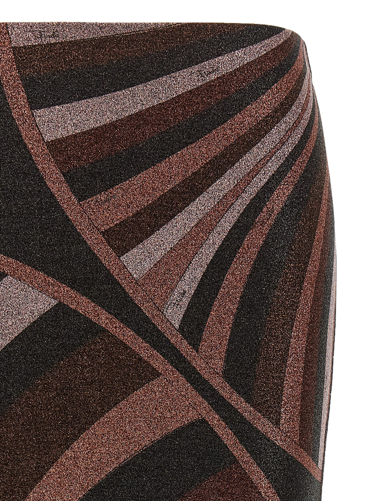 Bordeaux Polyamide Midi Skirt