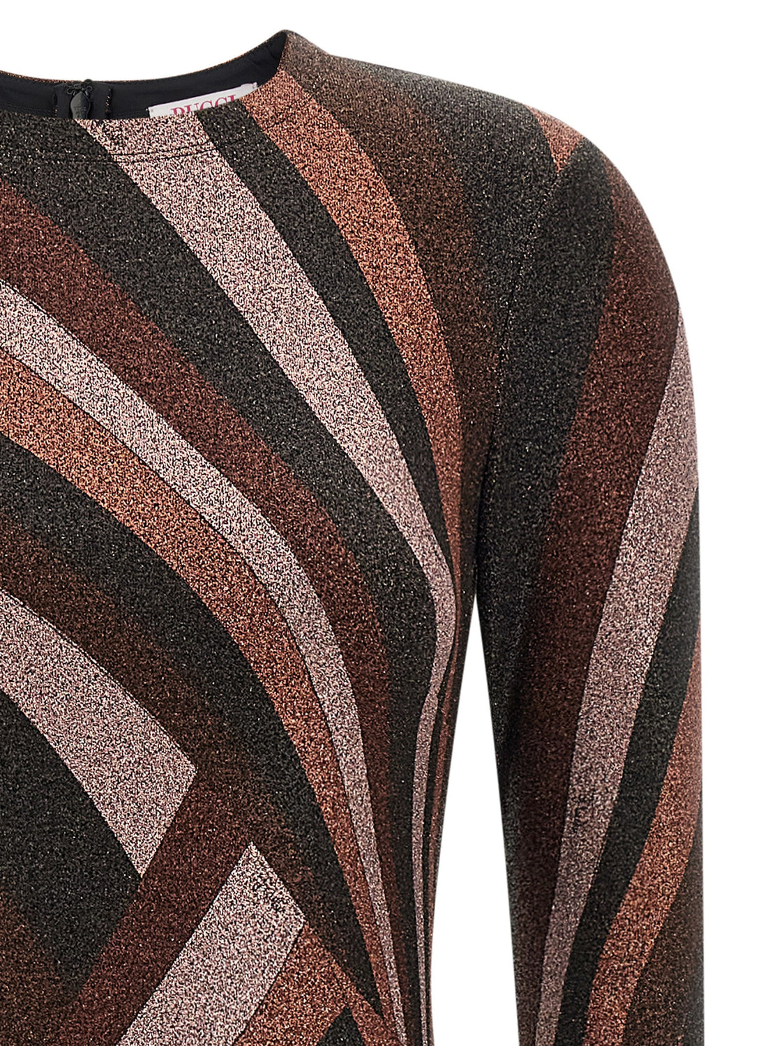 Bordeaux Polyamide Midi Dress