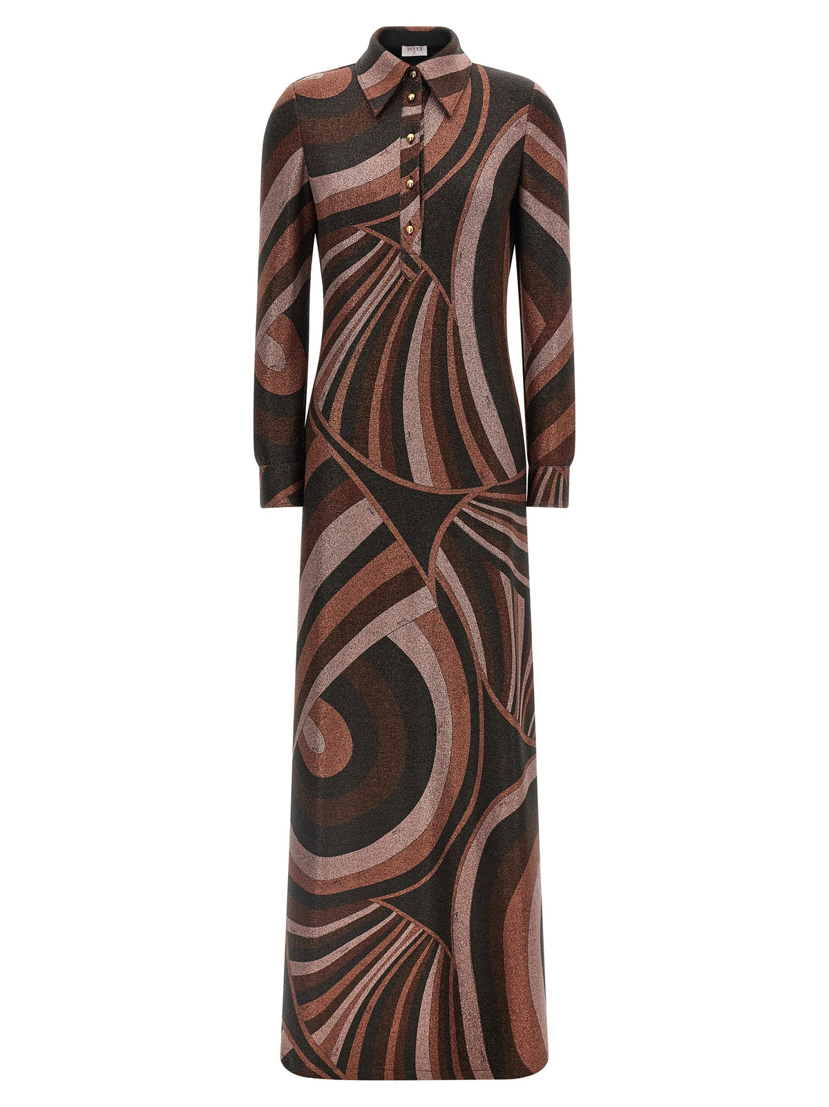 Bordeaux Polyamide Long Dress