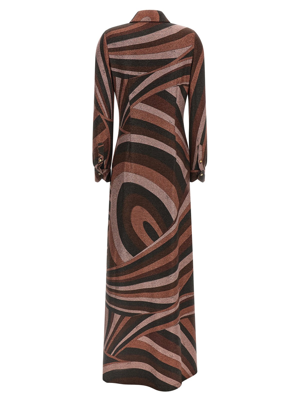 Bordeaux Polyamide Long Dress