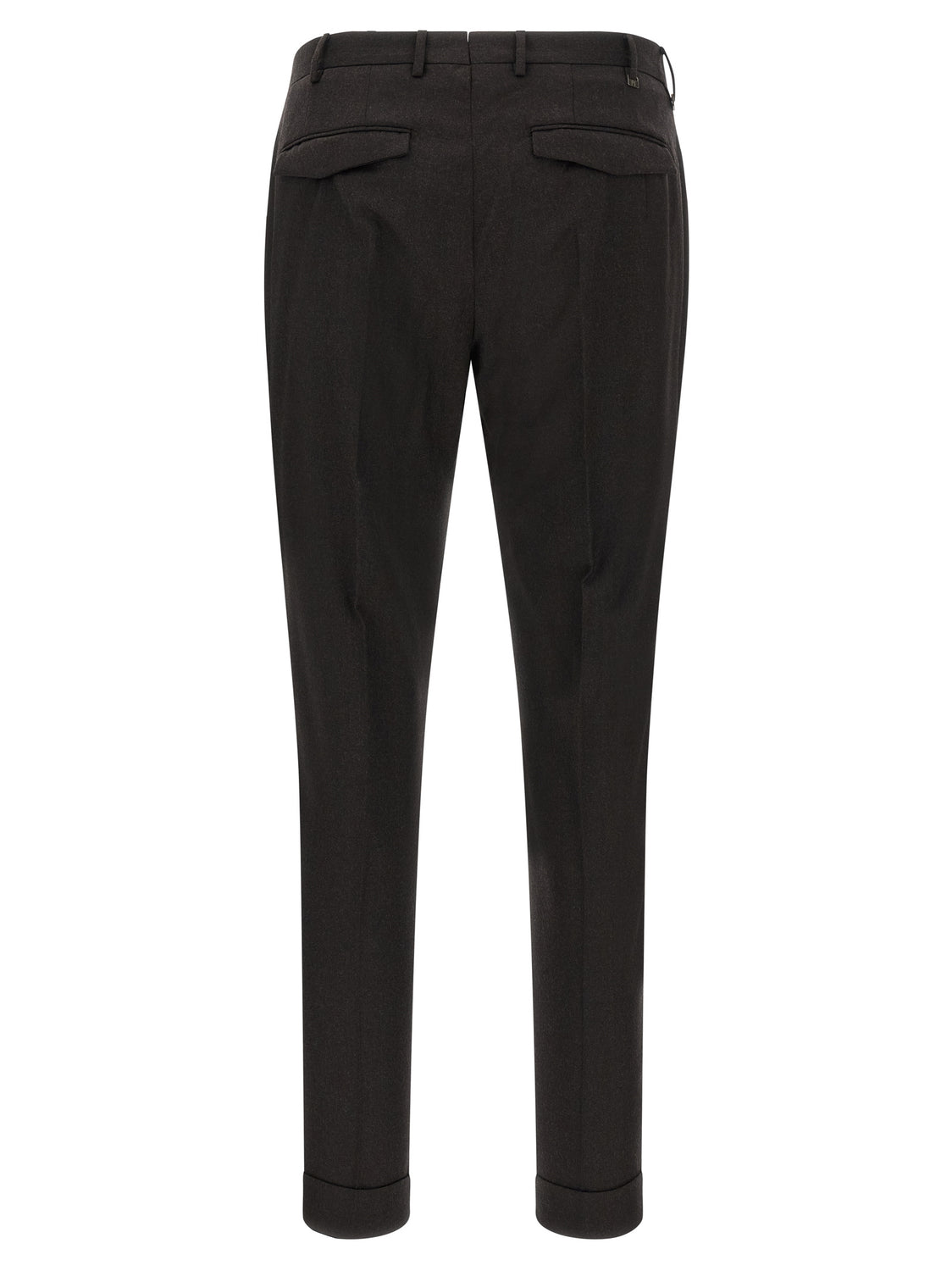 Brown Virgin Wool Dress Pants