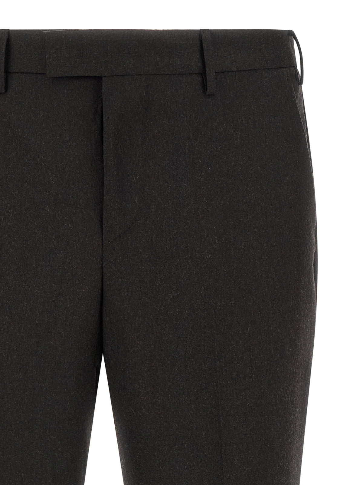 Brown Virgin Wool Dress Pants