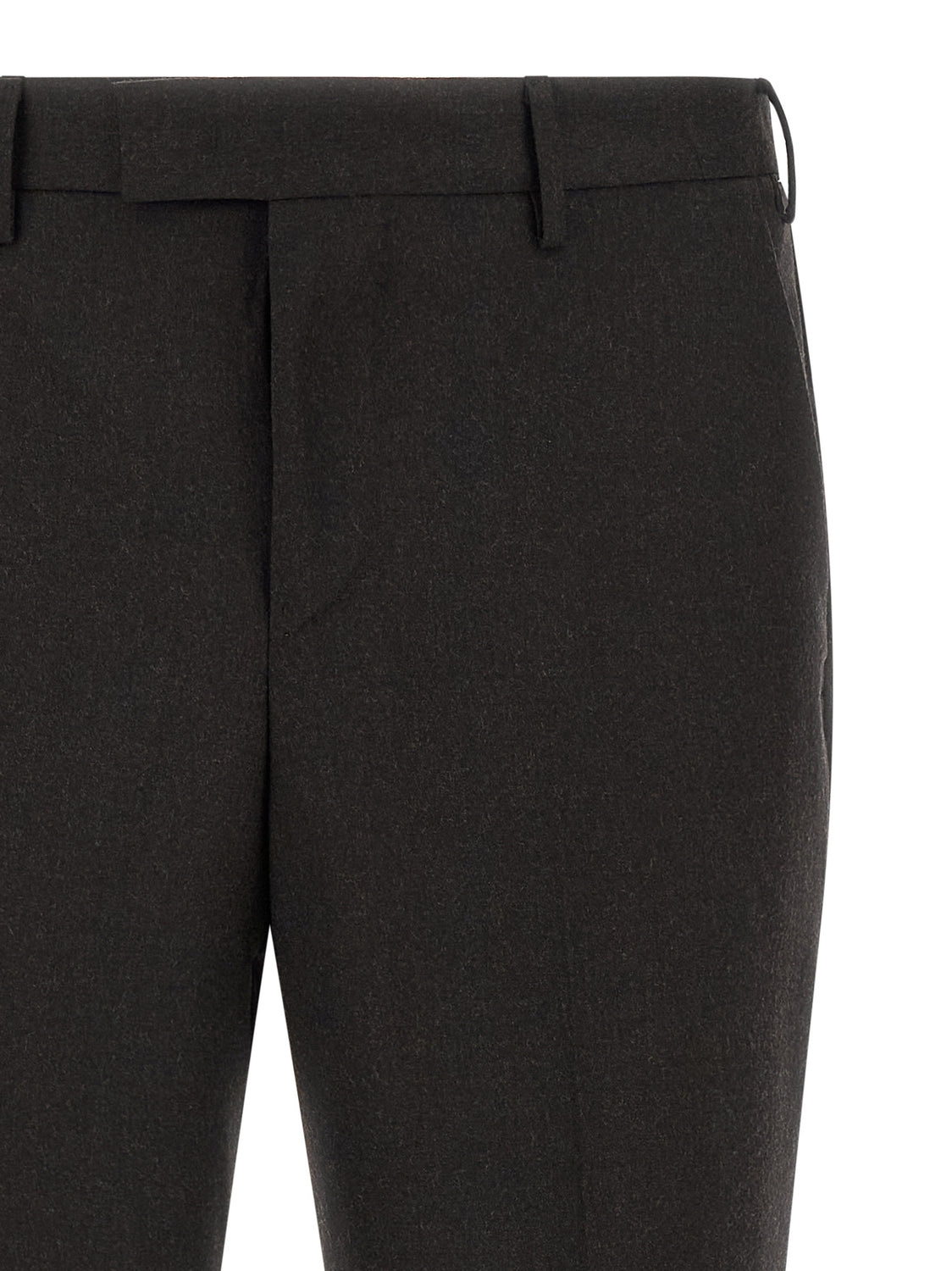 Brown Virgin Wool Dress Pants