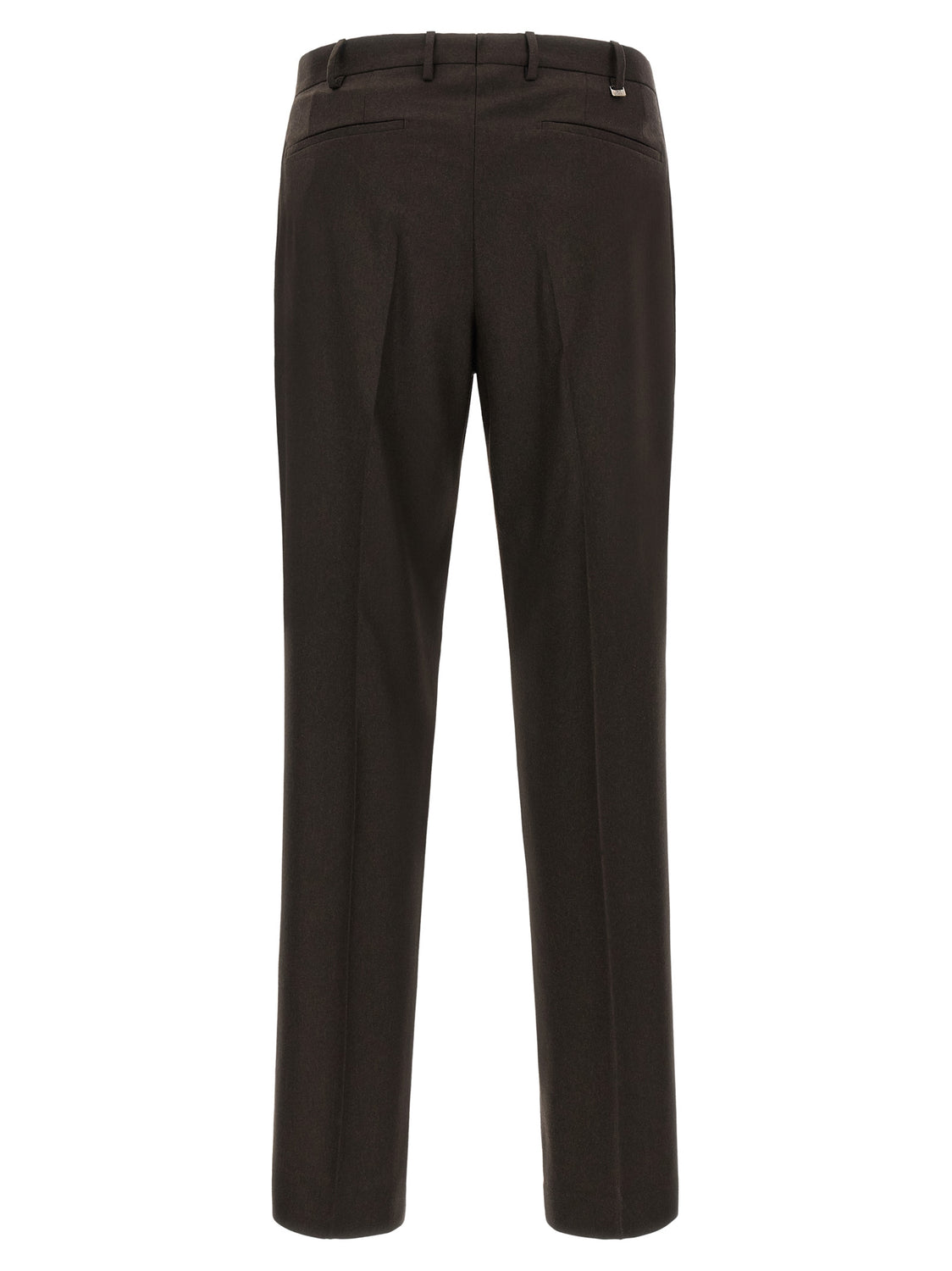 Brown Virgin Wool Dress Pants