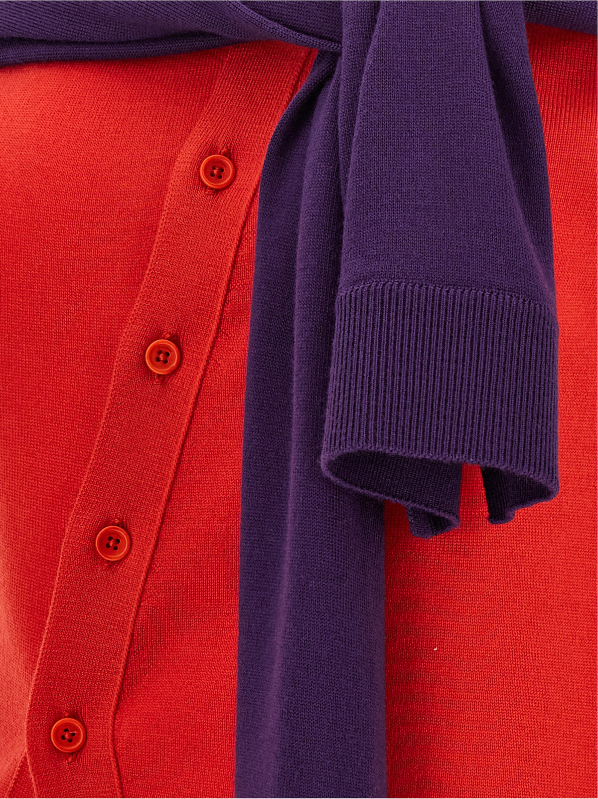 Red Wool Sleeveles T-Shirt