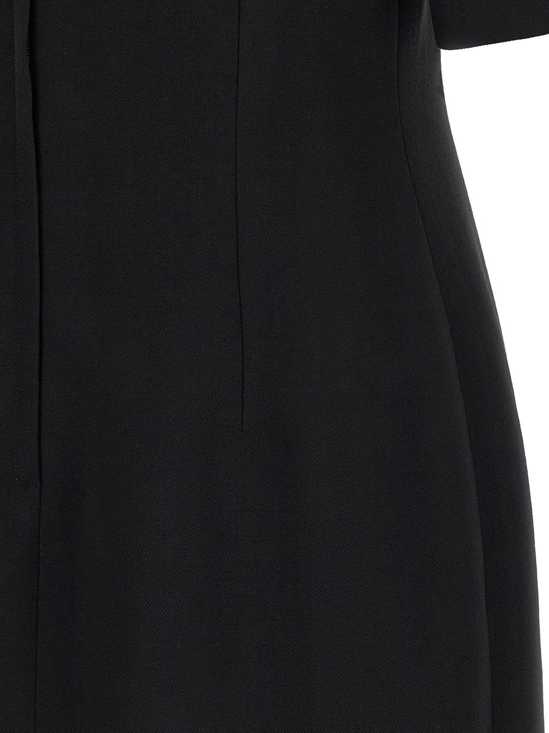 Black Virgin Wool Midi Dress