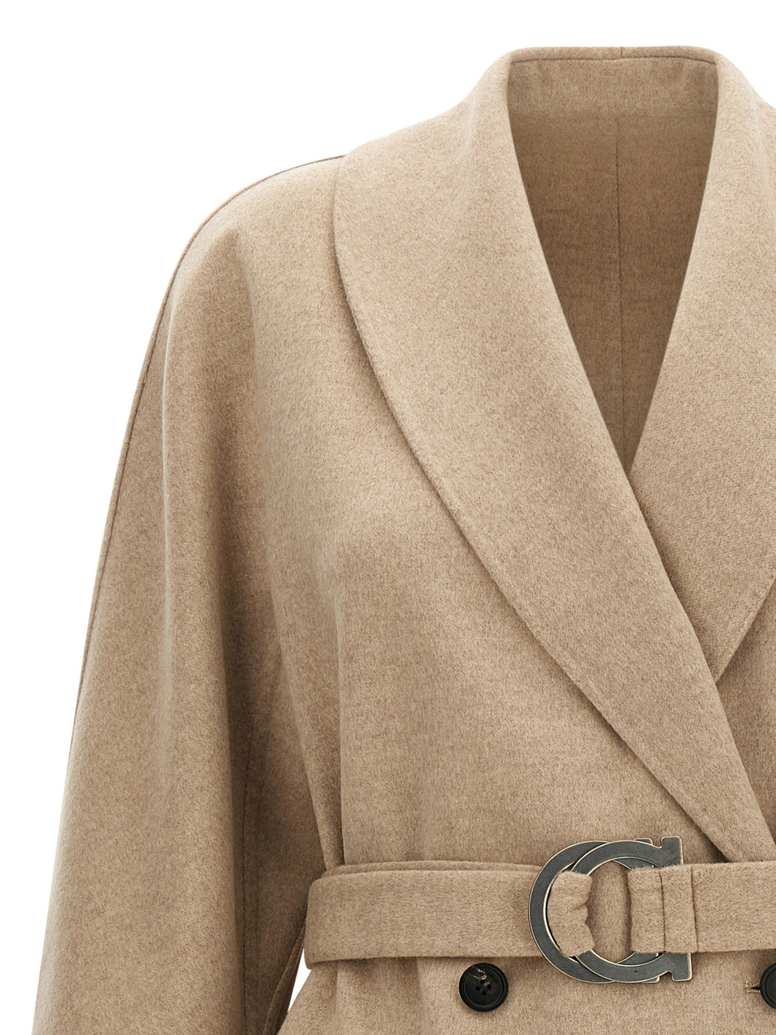 Beige Virgin Wool Coat