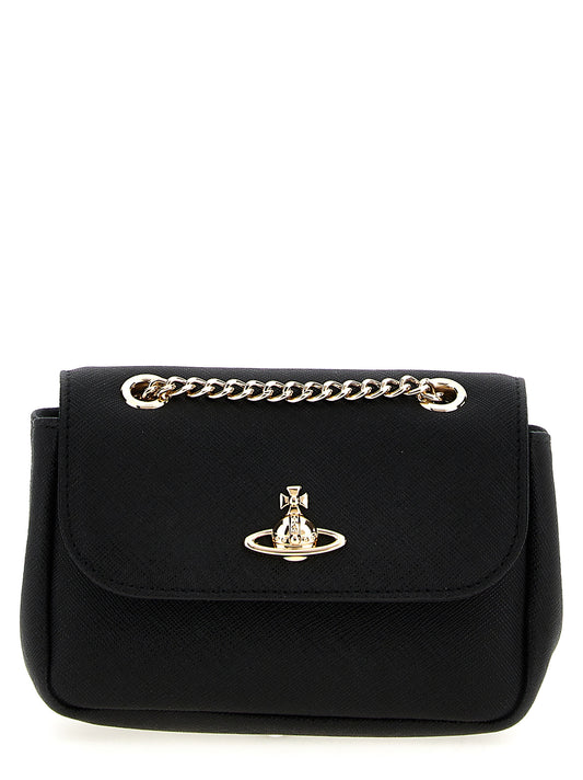 Black Cowhide Crossbody Bag