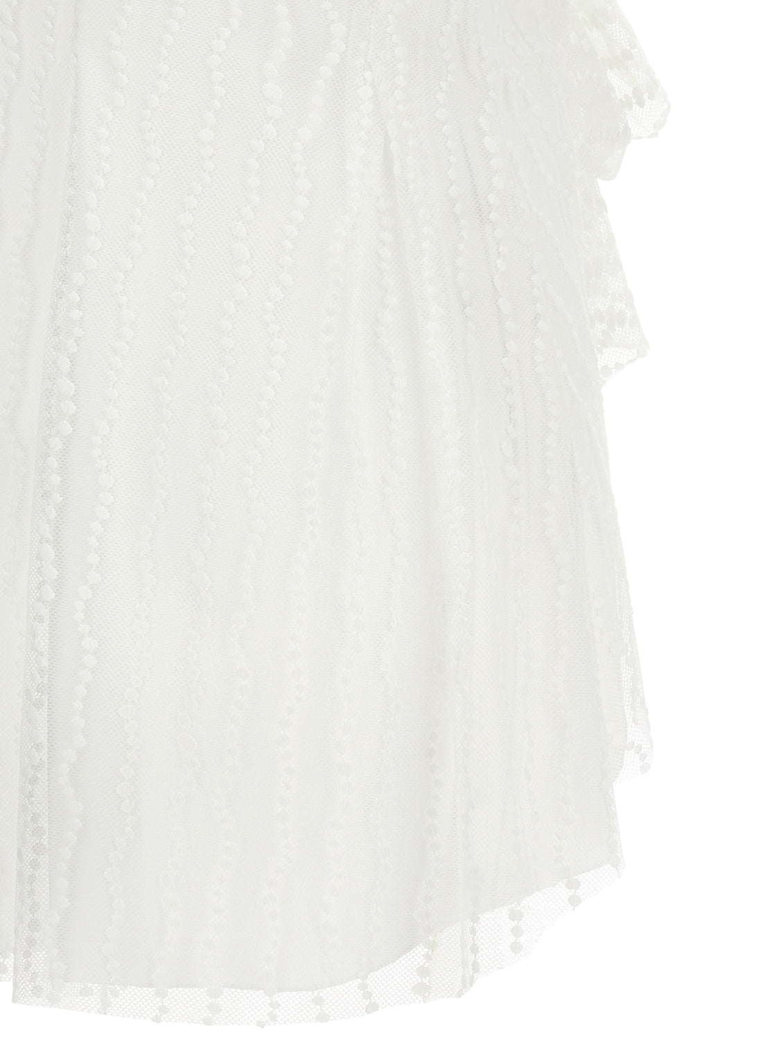 White Polyester Sleeveles T-Shirt